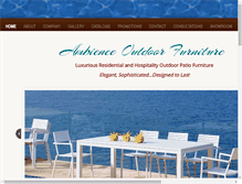 Tablet Screenshot of ambienceoutdoorfurniture.com